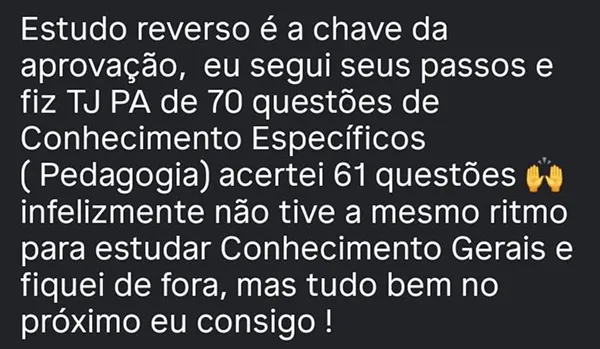 Depoimento de aluno do Acelerador de Nomeação