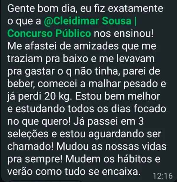 Depoimento de aluno do Acelerador de Nomeação